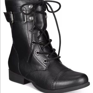 American Rag Cie Black Combat Style Boots Sz 8.5